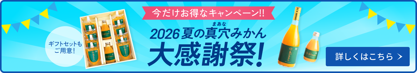 バナー：2026 夏の真穴みかん大感謝祭!!